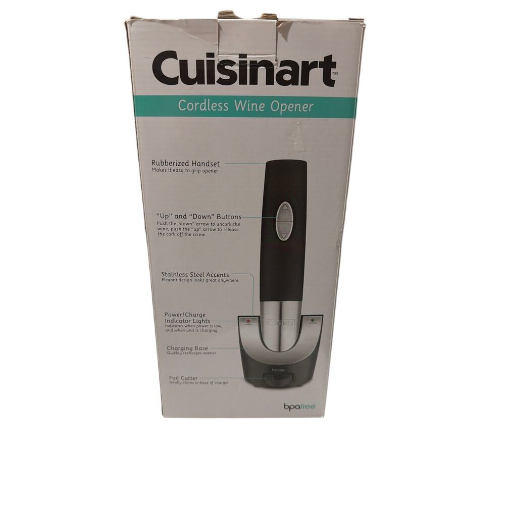 Cuisinart Cordless Wine Opener (Model CWO-48) Tested and works perfectly